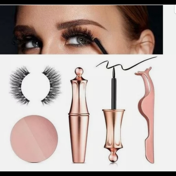 Magnetic false eyelashes eyeliner set with mirror - Picture 3 of 9